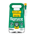 Spruce® 64 oz manual weed and grass killer bottle for lawn and garden use with spray trigger and label.