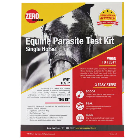 Zero Egg Count™ Equine Fecal Test Kit