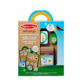 Melissa & Doug Let's Explore In/Out Scavenger Hunt toy set with colorful cards and game pieces for kids' outdoor and indoor play.