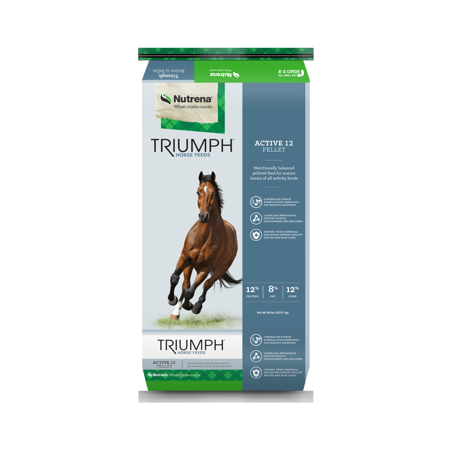 Nutrena Triumph Active 12 Pellet Horse Feed The Mill Bel Air, Black