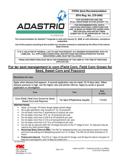 Adastrio sale sheet