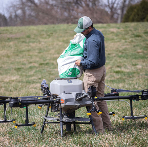Drone pasture seeding