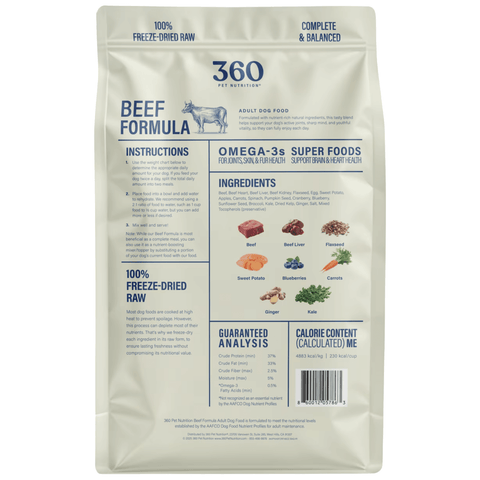 360 Pet Nutrition Beef Complete Meal – 48 oz