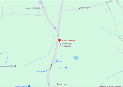 map location, The Mill of Black Horse