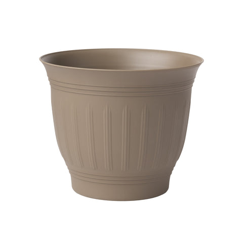 Large Bloem® Colonnade Classic Planter in neutral color, showcasing its tall, elegant garden container design.