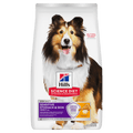Hill's Science Diet adult dog food with chicken and barley for sensitive stomach and skin, shown in a bag with kibble spilling out
