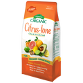 Espoma Organic Citrus-tone fertilizer bag for citrus trees, showing the product label with natural ingredients and branding.
