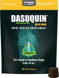 Dasuquin joint health supplement packaging for small to medium dogs on a white background