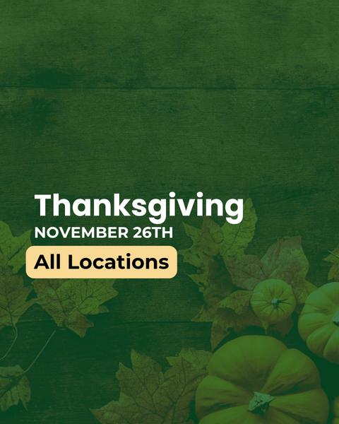 Promo flyer for thanksgiving at all mill locations