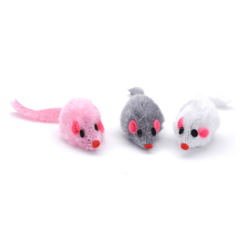 Three Furry Mice Cat Toy