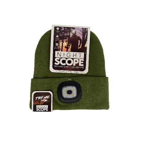 Night Scope Olive LED Beanie