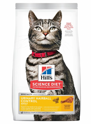 Adult Urinary Hairball Control Chicken Recipe Cat Food Bag
