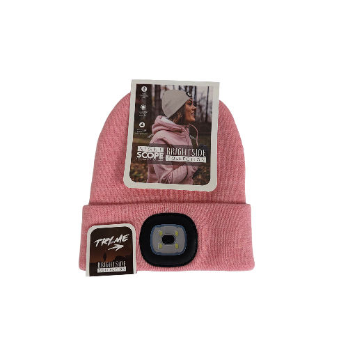 Night Scope Pink Brightside Beanie | Cozy LED Knit Hat | The Mill