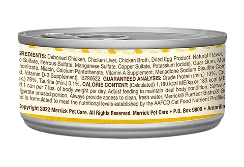 Merrick Purrfect Bistro Grain Free Chicken Pate Canned Cat Food