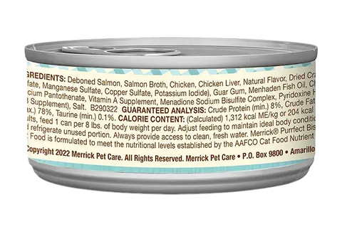 Merrick Purrfect Bistro Grain Free Salmon Pate Canned Cat Food