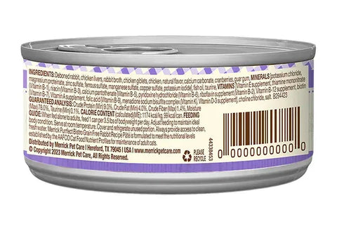 Merrick Purrfect Bistro Rabbit Pate Canned Cat Food