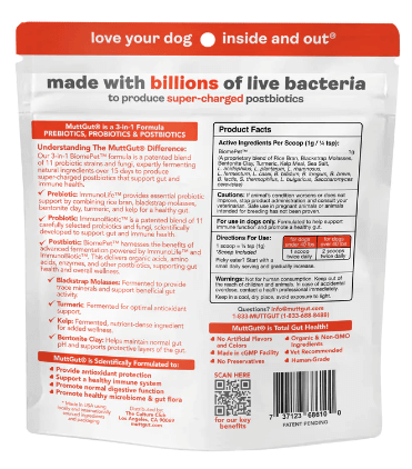Mutt Gut 120g Label