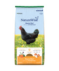 NatureWise Hearty Hen feed bag with a chicken on a field background