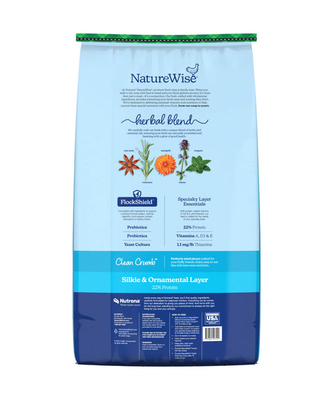 Nutrena NatureWise Silkie & Ornamental Layer Feed, 30 lb