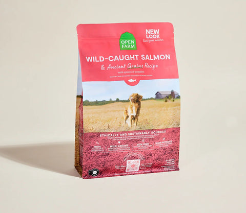 Open Farm Wild-Caught Salmon & Ancient Grains Dog Food 22lb.