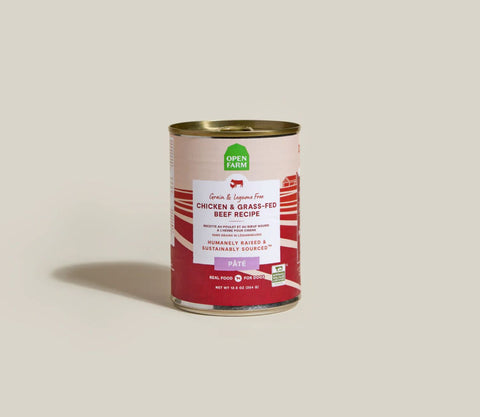 Can of Open Farm Chicken & Grass-Fed Beef Canned Dog Food