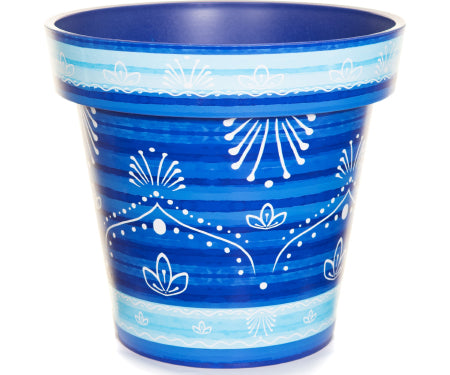 Zest Pot Cadiz 12-inch lightweight decorative planter for garden use, made of durable material with a textured finish.