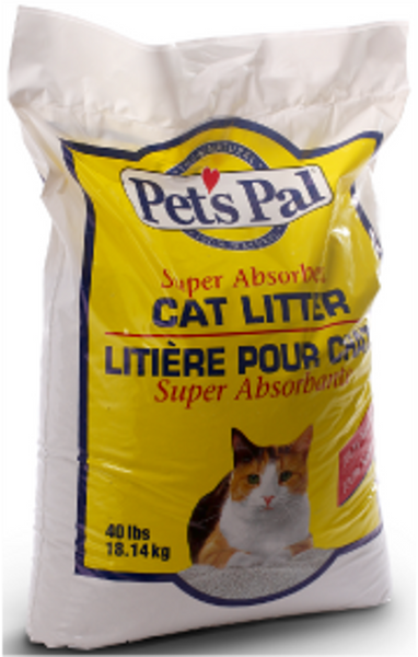 Pet's Pal Unscented Clay Cat Litter 40lb