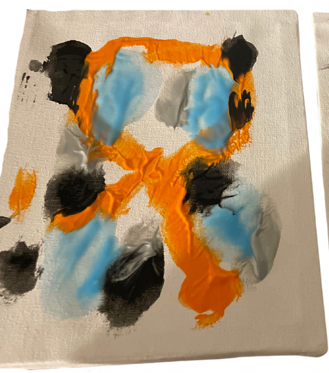Canvas a dog painted