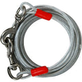 Heavy-duty Petmate Aspen Pet dog tie-out cable trolley in galvanized steel, 30 ft length, suitable for extra-large dogs up to 250 lb.