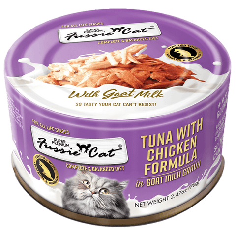 Fussie Cat Tuna with Chicken Formula in Goat Milk Gravy Canned Cat Food