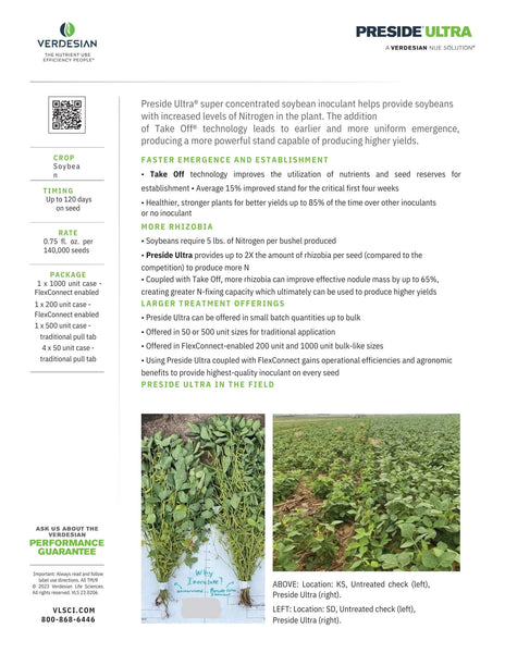 preside herbicide label Verdesian Preside Ultra Soybean Inoculant