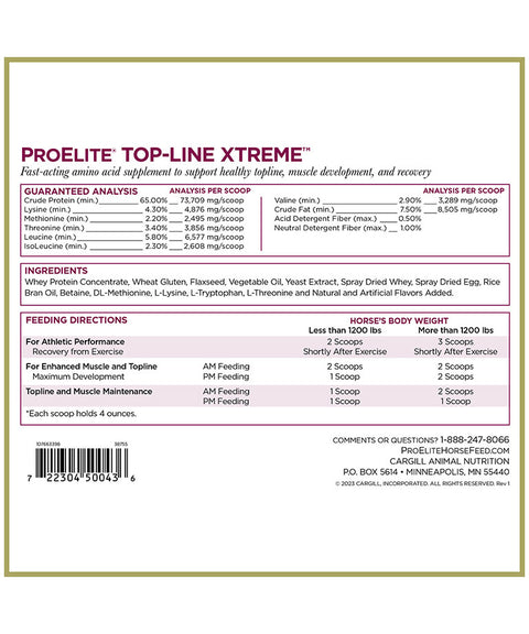 Label of ProElite Topline Xtreme