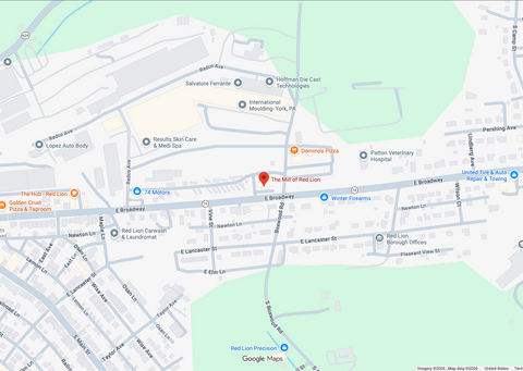 map location, The Mill of Red Lion