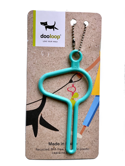 dooloop® Hands-Free Dog Waste Bag Holder (Aqua One Pack)