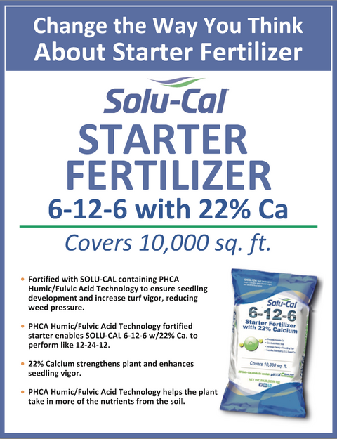6-12-6 Solu-Cal and Aqua-Ca Starter Lawn Fertilizer