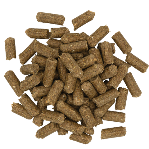 Kent Feeds Sentinel Hay Stretcher Large Pellet for horses in a 50 lb. bag, shown in a close-up image of the product packaging.