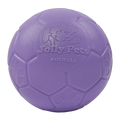 Light purple Jolly Pets soccer ball dog toy, 8-inch size, durable rubber soccer ball for dogs to chew and play.