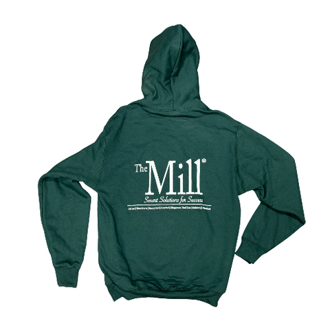 The Mill Green Hoodie Back