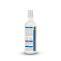 Earthbath 3-in-1 Deodorizing Spray for pets with vanilla and almond scent, featuring a spray bottle and pet grooming supplies.