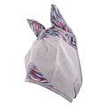 Cashel Crusader patterned fly mask with ears for Arabian horses, featuring American Wave design and breathable mesh material.