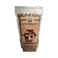 Wild bird premium dried mealworms from Central Farm and Garden, showing a close-up of the nutritious dried mealworms in a clear container.