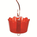 Droll Yankees ant moat for wild bird hummingbird feeders, clear plastic with attachment hooks.