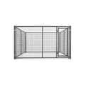 Tarter heavy-duty welded wire dog kennel measuring 10x10x6 feet, sturdy metal construction for outdoor pet containment.