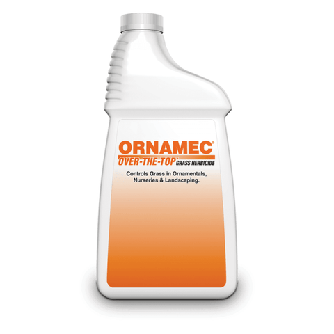 Ornamec Over-The-Top Grass Herbicide by The Mill, showing a container of herbicide used for controlling grassy weeds.