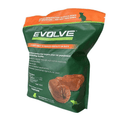Green and orange packaging of Evolve rat control product on a white background