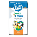 Blue Seal Colors ‘n Chorus Parakeet Diet bird food bag featuring colorful packaging with images of parakeets and seed mix.