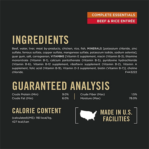 Purina Pro Plan® Complete Essentials Adult Beef & Rice Entrée Wet Dog Food