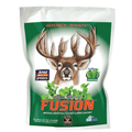 Wildlife feed bag showing Imperial Whitetail® Fusion Clover and Chicory mix by The Mill, designed for deer and wildlife nourishment.