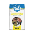 Blue Seal Sunshine Plus horse feed supplement in a 50 lb bag, designed for horse nutrition and health.