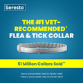 promotional graphic from Seresto Dog flea and tick collar. The #1 vet recommended flea and tick collar. 51 million collars sold.